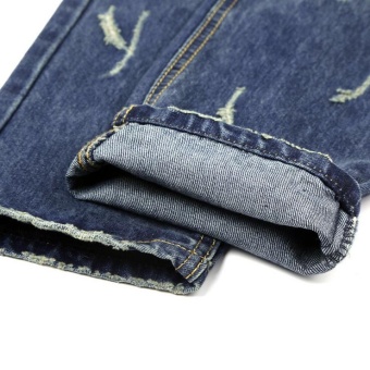 Mens High Quality Patch Jeans Ripped Jeans For Men Holes Pants Denim Trousers- Blue - Intl June 2018 - 3 Mens high quality Patch Jeans ripped jeans for men holes pants denim trousers- Blue - intl - 3