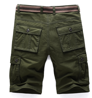 Men's Six Pocket Cargo Short (Army Green) June 2018 - 2 Men's Six Pocket Cargo Short (Army Green) - 2