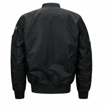 Mens Solid Flight Collar Bomber Jacket(Free Baseball Cap Hat) - Intl June 2018 - 4 Mens Solid Flight Collar Bomber Jacket(Free Baseball Cap Hat) - intl - 4