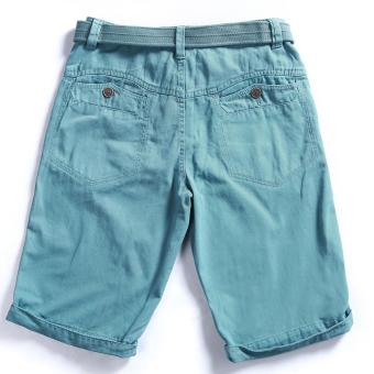 Men's Summer Four Pocket Cargo Short With FREE Belt (Light Blue) July 2018 - 2 Men's Summer Four Pocket Cargo Short with FREE Belt (Light Blue) - 2