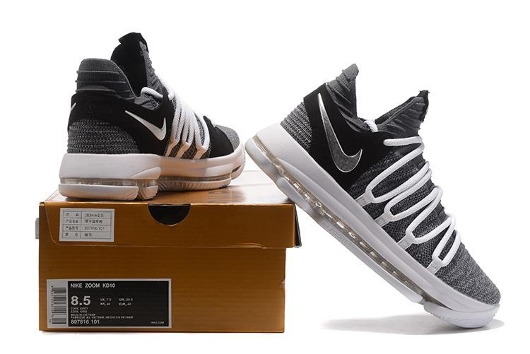 Men's Zoom KD10 EP Basketball Shoes White / Gray / Black - Intl June 2018 - 3 Men's Zoom KD10 EP Basketball Shoes White / gray / black - intl - 3