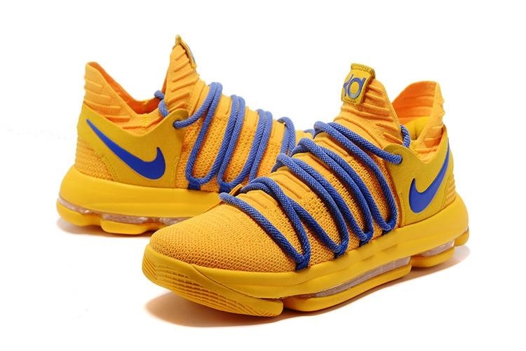 Men's Zoom KD10 EP Basketball Shoes Yellow / Blue - Intl June 2018 - 2 Men's Zoom KD10 EP Basketball Shoes Yellow / blue - intl - 2