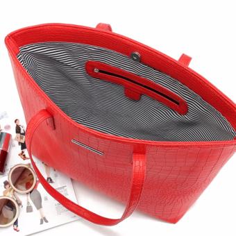 MNG Mango Croco Shopper Tote Bag (Red) June 2018 - 5 MNG Mango Croco Shopper Tote Bag (Red) - 5