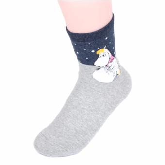 Moomin Story Crew Women's Socks 4 Pairs Made In Korea June 2018 - 4 Moomin Story Crew Women's Socks 4 pairs Made in Korea - 4