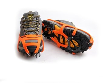 Mountaineering Hiking Crampons 18Teeth Outdoor Antislip Ice Shoe Spikes L Orange June 2018 - 2 Mountaineering Hiking Crampons 18Teeth Outdoor Antislip Ice Shoe Spikes L orange - 2