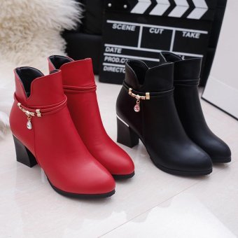 MUJIPOEM Women Martins Ankle Boots Fashion Ladies Shoes (Black) - Intl April 2018 - 4 MUJIPOEM Women Martins Ankle Boots Fashion Ladies Shoes (Black) - intl - 4