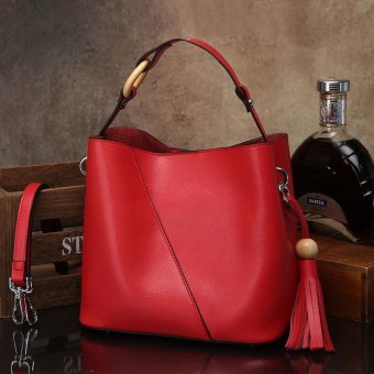 Munoor Women Handbags Italian 100% Genuine Cow Leather Fashinable Shoulder Bags Crossbody Top-handle Holder (Red) - Intl June 2018 - 2 Munoor Women Handbags Italian 100% Genuine Cow Leather Fashinable Shoulder Bags Crossbody Top-handle Holder (Red) - intl - 2