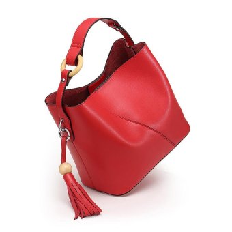 Munoor Women Handbags Italian 100% Genuine Cow Leather Fashinable Shoulder Bags Crossbody Top-handle Holder (Red) - Intl June 2018 - 4 Munoor Women Handbags Italian 100% Genuine Cow Leather Fashinable Shoulder Bags Crossbody Top-handle Holder (Red) - intl - 4