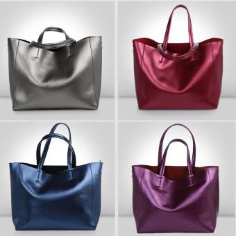 Munoor Womens Tote Bags 100% Genuine Cowhide Leather Fashionable Shoulder Lady Bags Handbags For Travel (Champagne) - Intl July 2018 - 5 Munoor Womens Tote Bags 100% Genuine Cowhide Leather Fashionable Shoulder Lady Bags Handbags for Travel (Champagne) - intl - 5