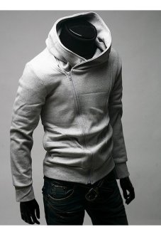 New Autumn And Winter Fashion Men's Sports Jacket Sweater Jacketlight Grey - Intl June 2018 - 2 New autumn and winter fashion men's sports jacket sweater jacketlight grey - Intl - 2