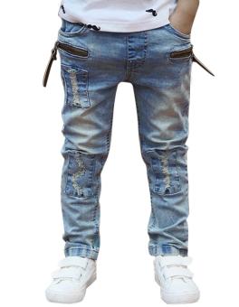 New Fashion Kids Children Boys Elastic Waist Jeans Denim Pants June 2018 - 4 New Fashion Kids Children Boys Elastic Waist Jeans Denim Pants - 4