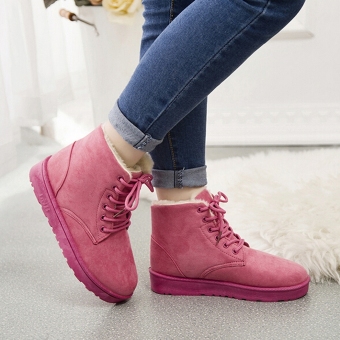 New Fashion Women Round Toe Ankle Boots Shoes Flat With Lace UpBoots(Khaki) - Intl June 2018 - 2 New Fashion Women Round Toe Ankle Boots Shoes Flat With Lace UpBoots(Khaki) - intl - 2