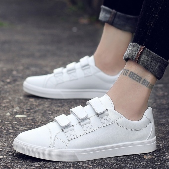 style Velcro zhan dai Men sneakers Men shoes White White