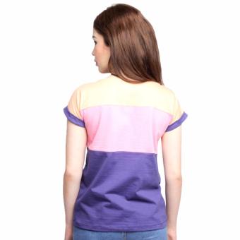 Newyork Army Multicolor Blue, Pink & Orange Mega Sleeves RoundNeck T-Shirt For Ladies April 2018 - 2 Newyork Army Multicolor Blue, Pink & Orange Mega Sleeves RoundNeck T-Shirt For Ladies - 2
