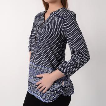 No Apologies Quarter Sleeves Blouse NFT04-0245 (Navy Blue) April 2018 - 2 No Apologies Quarter Sleeves Blouse NFT04-0245 (Navy Blue) - 2