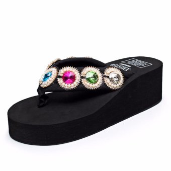 Ocean NEW Women's Platform Sandals With Flip-flops(Black) - Intl June 2018 - 3 Ocean NEW Women's platform sandals with flip-flops(Black) - intl - 3