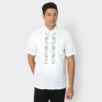 Onesimus Mens Striped Front Office Barong (White) | Lazada PH