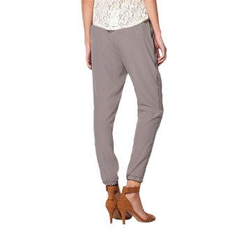 PAlight Women Casual Chiffon Drawstring Elastic Waist Pants (Grey) June 2018 - 3 PAlight Women Casual Chiffon Drawstring Elastic Waist Pants (Grey) - 3