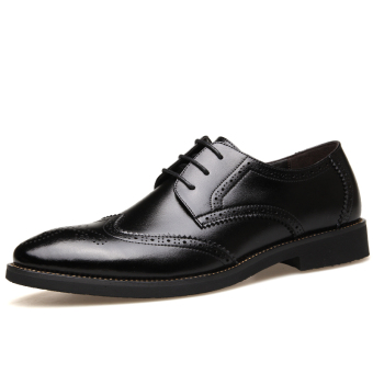 PINSV Genuine Leather Men's Breathable Casual Business Shoes (Black) - Intl June 2018 - 3 PINSV Genuine Leather Men's Breathable Casual Business Shoes (Black) - Intl - 3