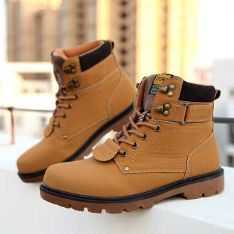 PINSV Men Boots Fashion Martin Boots Outdoor Casual Cheap Timber Boots(Khaki) June 2018 - 3 PINSV Men Boots Fashion Martin Boots Outdoor Casual Cheap Timber Boots(Khaki) - 3