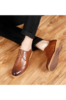 PINSV Men Dress Shoes Genuine Leather Black Italian Fashion Business Oxford Shoes(Brown) June 2018 - 4 PINSV Men Dress Shoes Genuine Leather Black Italian Fashion Business Oxford Shoes(Brown) - 4