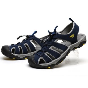 PINSV Men Outdoor Sporty Slipper Sandals Shoes (Navy Blue) - Intl June 2018 - 4 PINSV Men Outdoor Sporty Slipper Sandals Shoes (Navy Blue) - intl - 4