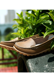 PINSV Women Fashion Flats Shoes Casual Loafers(Brown) June 2018 - 5 PINSV Women Fashion Flats Shoes Casual Loafers(Brown) - 5