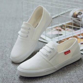 Pudding Female Canvas Flat Leisure White Shoes - Intl June 2018 - 2 Pudding Female canvas flat leisure white shoes - Intl - 2