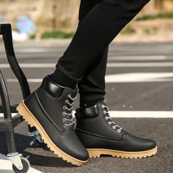 Qizhef Men Martin Boots Boots Boots Shoes Boots Desert Boots Black - Intl June 2018 - 3 Qizhef Men Martin boots boots boots shoes boots desert boots black - intl - 3