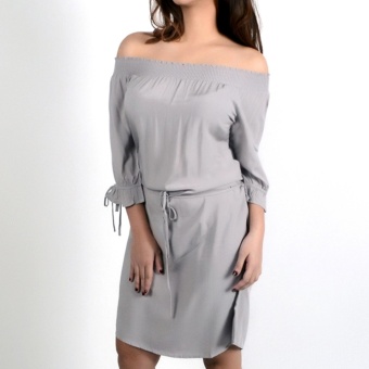 REDGIRL OFF SHOULDER DRESS RLT08-1374 (OPAL GRAY ) June 2018 - 2 REDGIRL OFF SHOULDER DRESS RLT08-1374 (OPAL GRAY ) - 2