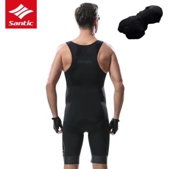 Santic Triathlon Cycling Jersey 4D Pad Quick Dry Sleeveless Cycling Skinsuit Bike Jersey Clothes For Swimming Running Riding June 2018 - 2 Santic Triathlon Cycling Jersey 4D Pad Quick Dry Sleeveless Cycling Skinsuit Bike Jersey Clothes For Swimming Running Riding - 2