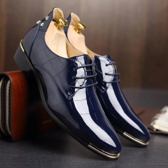 Seanut Men's Genuine Leather Business Casual Shoes Formal ShoesLarge Size 37-48 Kasut Lelaki (Blue) - Intl June 2018 - 3 Seanut Men's Genuine Leather Business Casual Shoes Formal ShoesLarge Size 37-48 Kasut Lelaki (Blue) - intl - 3
