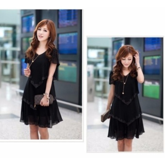 Sexy Dress Women Party Dresses 2016 5xl Plus Size Women Clothing Vestidos Black Blue Summer Dress Chiffon(black) - Intl June 2018 - 4 Sexy Dress Women Party Dresses 2016 5xl Plus Size Women Clothing Vestidos Black Blue Summer Dress Chiffon(black) - intl - 4