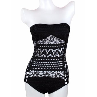 Sexy Halter See Through One Piece Swimwear Swimsuit (Black) June 2018 - 3 Sexy Halter See Through One Piece Swimwear Swimsuit (Black) - 3
