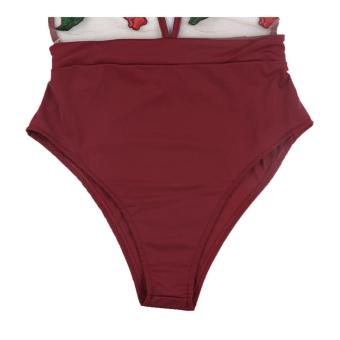 Sexy Rose Embroidery See Through Halter Backless Swimsuit June 2018 - 5 Sexy Rose Embroidery See Through Halter Backless Swimsuit - 5