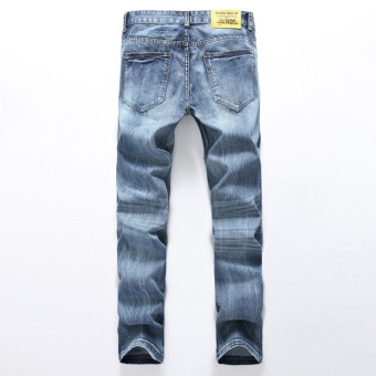 Size 28-38 NEW Denim Ripped Jeans For Men Skinny Distressed Slim Designer Biker Hip Hop Hole Jeans Male Straight- Light Blue - Intl June 2018 - 3 Size 28-38 NEW denim ripped jeans for men skinny Distressed slim designer biker hip hop hole jeans male Straight- Light Blue - intl - 3