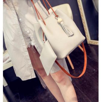 SNS Korean 2 In 1 Bucket Bag And Make Up Pouch Sling Bag (Grey) June 2018 - 2 SNS Korean 2 in 1 Bucket Bag and Make up Pouch Sling Bag (Grey) - 2