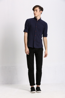 Stitch Men's Oxford Button Down Shirt (Navy)(Export) June 2018 - 3 Stitch Men's Oxford Button down Shirt (Navy)(Export) - 3