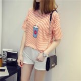 Summer Short Sleeve Striped Women Printed T-shirt - Intl August 2018 - 3 Summer short sleeve striped women printed t-shirt - intl - 3