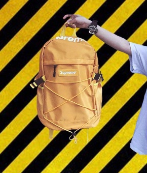 Supreme Backpack Ulzzang Bag European And American Tide Card DeadFly Retro Street Skateboard Backpack(Black) - Intl July 2018 - 2 Supreme Backpack Ulzzang Bag European and American Tide Card DeadFly Retro Street Skateboard Backpack(Black) - intl - 2