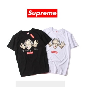 Supreme Fashion Leisure T-shirt Men's Cotton Printing Short Sleeve Couple T-shirt - Intl May 2018 - 2 Supreme fashion leisure T-shirt Men's cotton printing short sleeve couple T-shirt - intl - 2