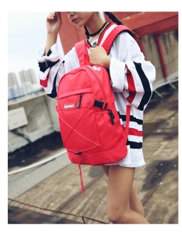 Supreme Harajuku Couple Bag European And American Tide Card DeadFly Retro Street Skateboard Street Students Backpack(Black) - Intl June 2018 - 2 Supreme Harajuku Couple Bag European and American Tide Card DeadFly Retro Street Skateboard Street Students Backpack(Black) - intl - 2
