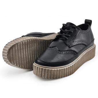 Tanggo Solenn Fashion Sneakers High Heels Women's Rubber Shoes(black) June 2018 - 3 Tanggo Solenn Fashion Sneakers High Heels Women's Rubber Shoes(black) - 3