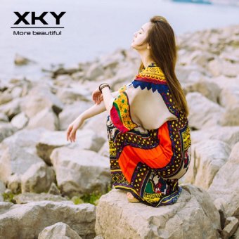Thailand Bohemian Floral Dresses Maldives Vacation Beach Skirt Dresses Ethnic Boho Long Dress - Intl June 2018 - 4 Thailand Bohemian Floral Dresses Maldives vacation Beach Skirt Dresses ethnic boho long dress - intl - 4