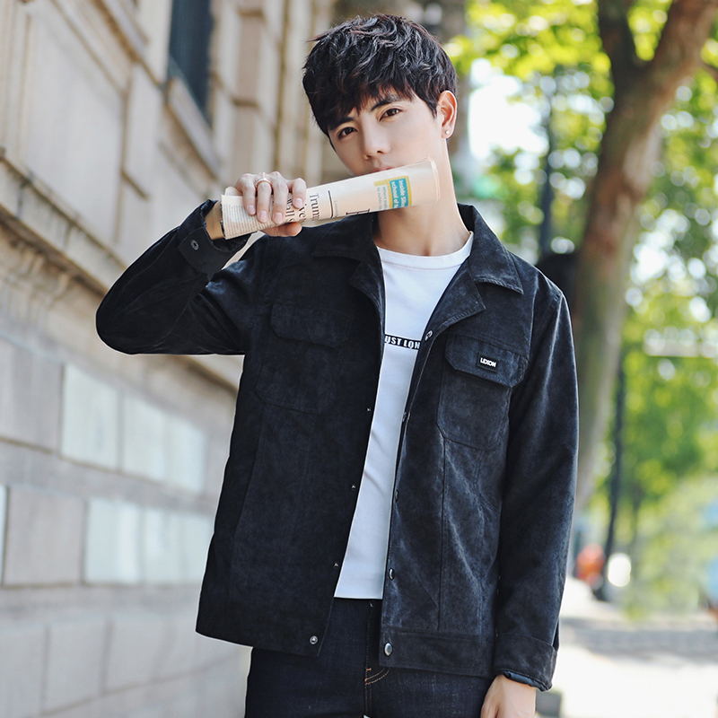 Philippines Tide Men Korean Style Thin Section Youth Baseball Tide Men Korean Style Thin Section Youth Baseball Clothes S Jacket 66 Black