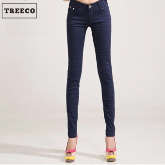 Treeco Women's Color Slim Skinny Jeans (Dark Blue) June 2018 - 2 Treeco Women's Color Slim Skinny Jeans (Dark Blue) - 2