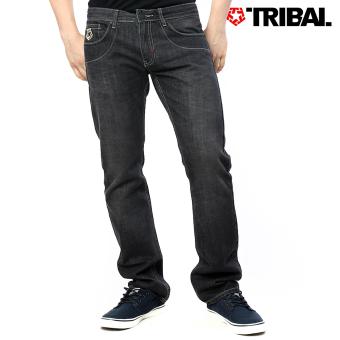 TRIBAL Men's Low & Lean Denim Jeans Used Black