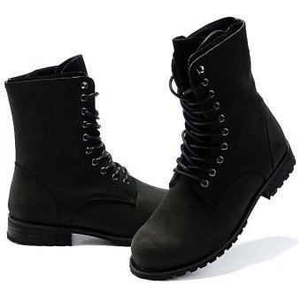 Vanker Fashionable Winter Men's Retro Punk England-style High-top Combat Boots Shoes (black) June 2018 - 4 Vanker Fashionable Winter Men's Retro Punk England-style High-top Combat Boots Shoes (black) - 4