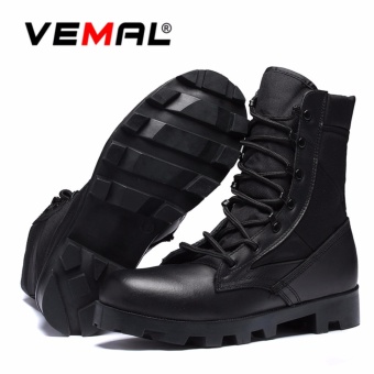 VEMAL Tactical Men's Military Tactical Boots Men Outdoor Combat Army Boots Climb On The Special Tactical Boots Black - intl