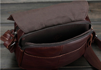 Vintage Genuine Crazy Horse Leather Men's Shoulder Bag Cross Body Bag - Intl July 2018 - 5 Vintage genuine crazy horse leather Men's shoulder bag cross body bag - intl - 5